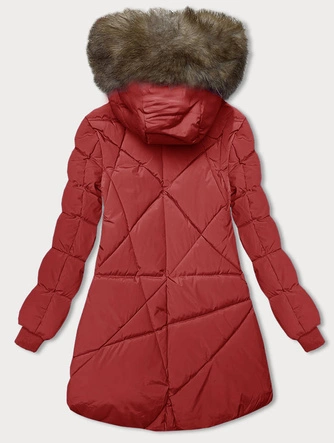 Zimowa kurtka z kapturem czerwona (LHD-23015)