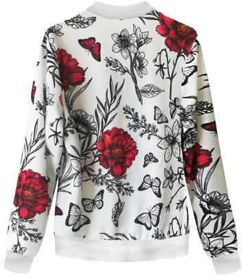 CIENKA BLUZA TYPU BOMBER BIAŁA (261/7ART)