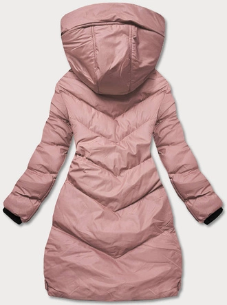 KURTKA ZIMOWA DAMSKA Z KAPTUREM RÓŻOWA (5M733-46)