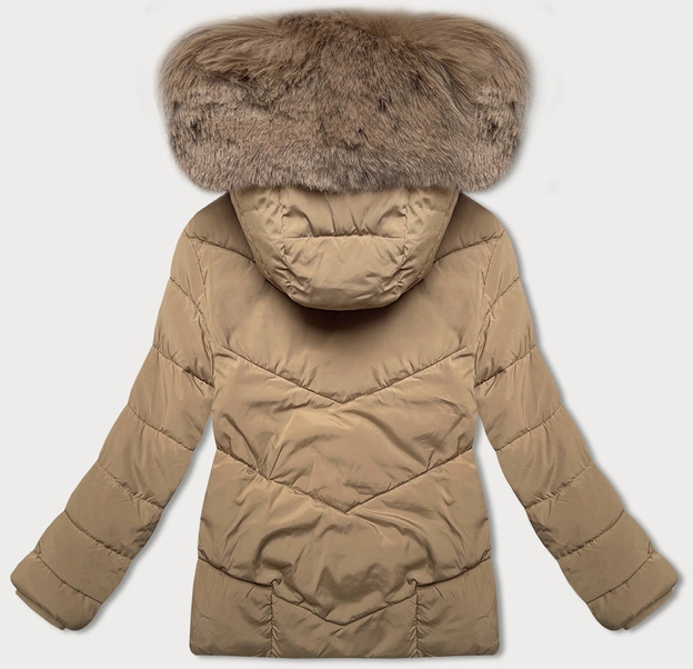 Luźna przejściowa kurtka damska bombka J Style beżowy (16M9181-62)