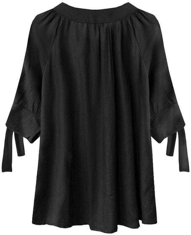 KRÓTKA BLUZKA Z GUZIKAMI CZARNA (252ART)