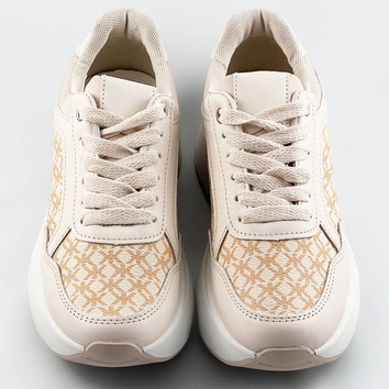 Sportowe buty damskie beżowe (sg-137)