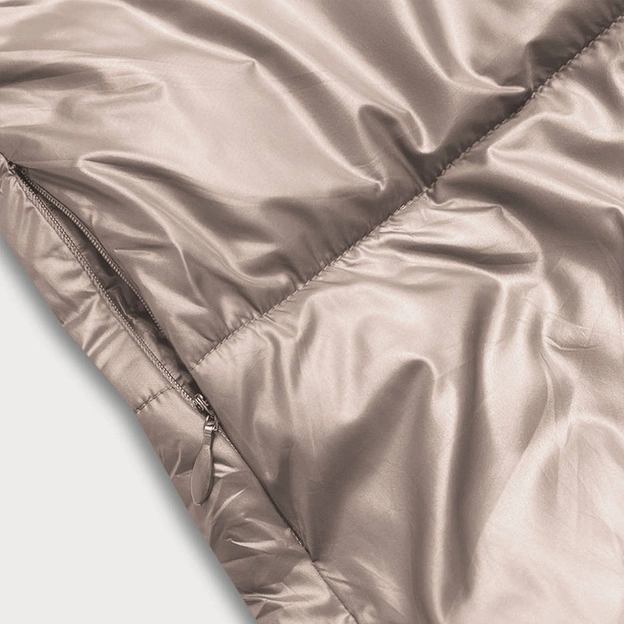 DŁUGA DWUSTRONNA KURTKA ZIMOWA CAPPUCCINO/CAMEL (L22-9852-62/301)