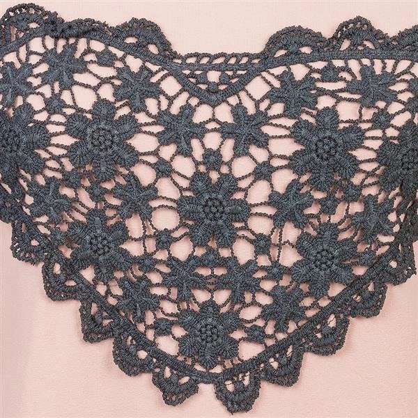 BLUZA Z AŻUROWYM SERCEM ŁOSOSIOWA (GOOD17)