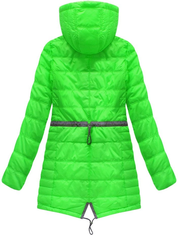 KURTKA Z KAPTUREM LIMONKOWA (W786)