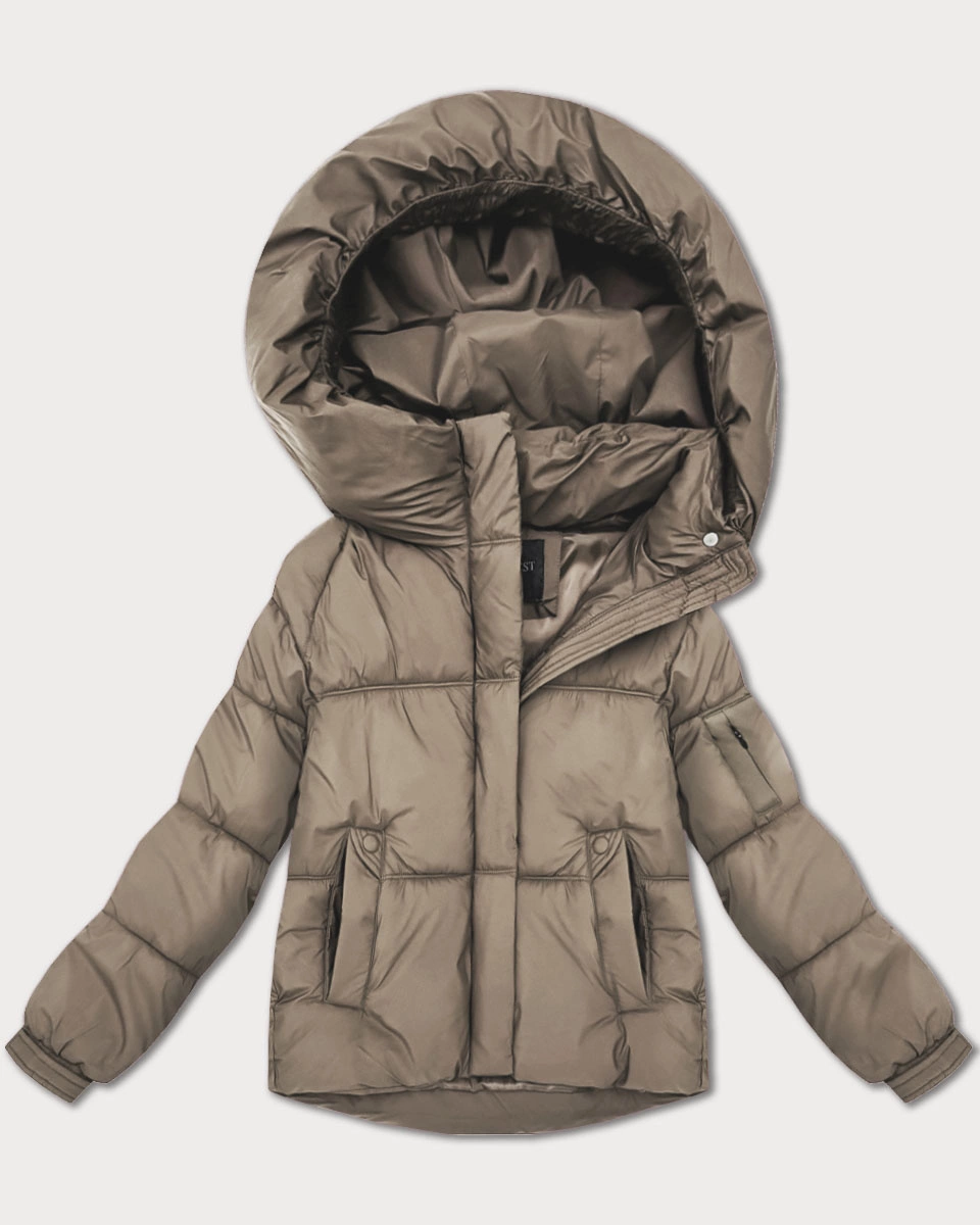 Przejściowa kurtka damska oversize S'West beżowa (B2003-12)