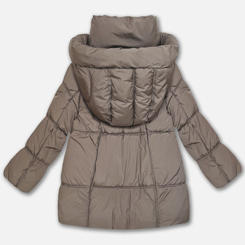 Puchowa damska kurtka oversize S'West jasny brązowy (B8539-48)