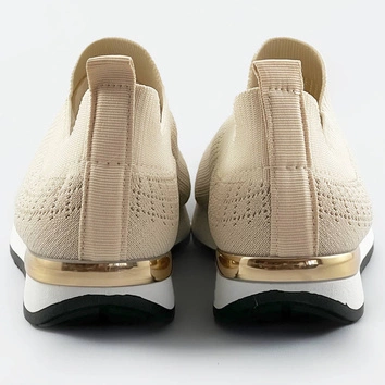 Wsuwane buty sportowe damskie beżowe (xa157)