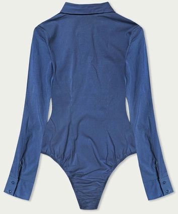 Damska koszula body w paski granatowa (M-8890)