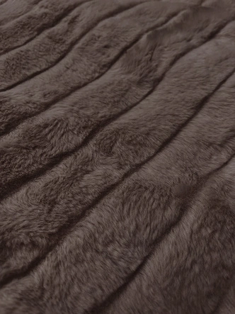 Futrzana kamizelka na podszewce brązowa (2114)