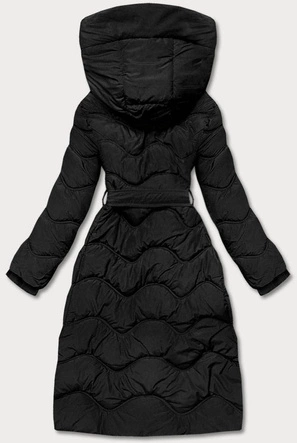 Rozkloszowana kurtka damska czarna (ag2-j81)