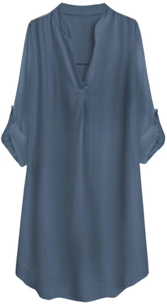 KOSZULOWA TUNIKA NIEBIESKA (304ART)