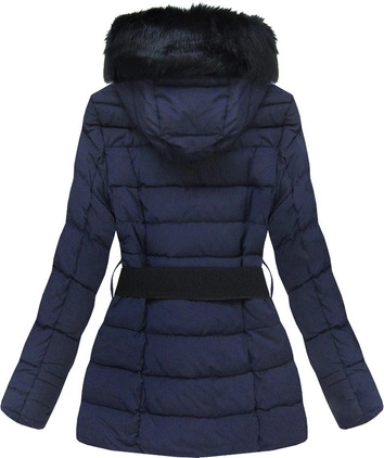 KURTKA Z ODBLASKOWYMI LAMPASAMI GRANATOWA (M8-610)