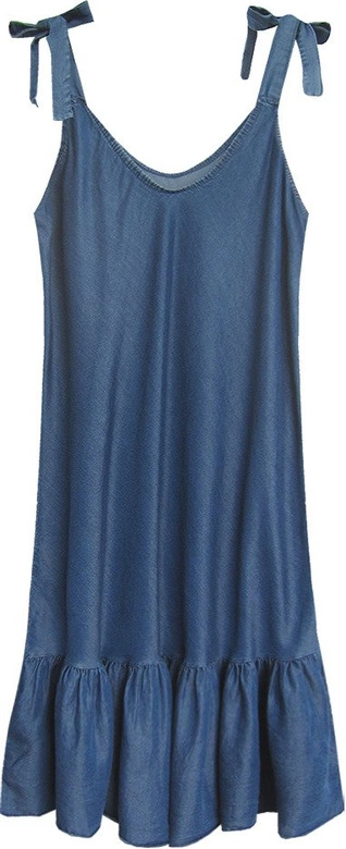 SUKIENKA Z FALBANĄ CIEMNONIEBIESKA (393/1ART)