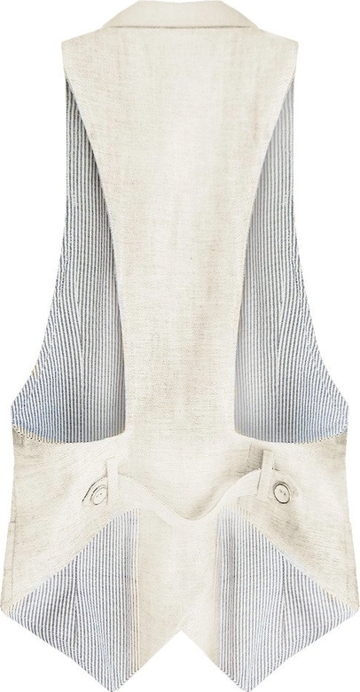 KRÓTKA ELEGANCKA KAMIZELKA BEŻOWA (X1222X)