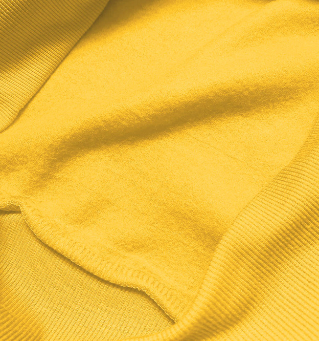 Bluza dresowa damska ze ściągaczami jasnożółta (W01-28)