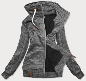 ROZPINANA BLUZA DRESOWA DAMSKA GRAFITOWA (58326)