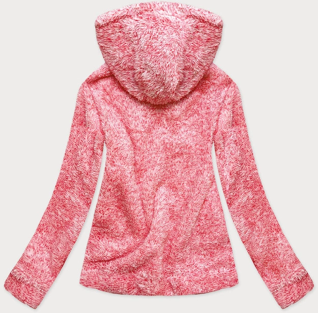 Pluszowa damska bluza melanż czerwona (HH034-5)