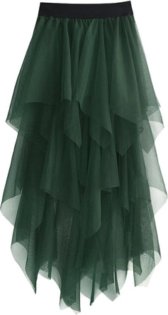 ASYMETRYCZNA SPÓDNICA ZIELONA (531ART)