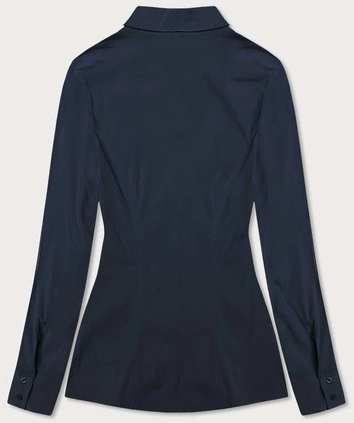 Bluzka z kontrastowymi wstawkami granatowa (AWD0205)