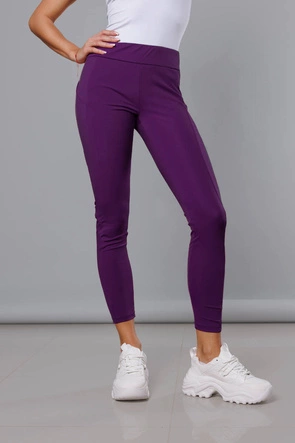 Legginsy treningowe damskie ciemny fiolet (54350)