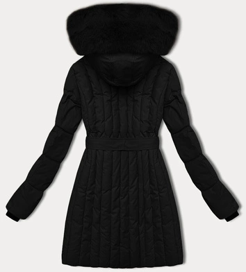 Damska kurtka zimowa z ozdobnym pikowaniem S'west czarna (B8307-1)