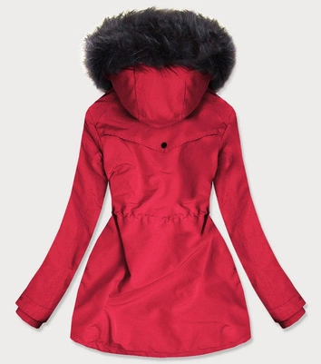 WODOODPORNA PARKA DAMSKA CZERWONA (M-176)