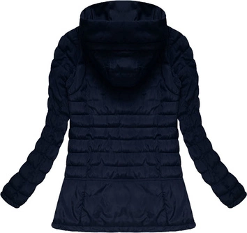 KURTKA Z KAPTUREM GRANATOWA (W590TO)