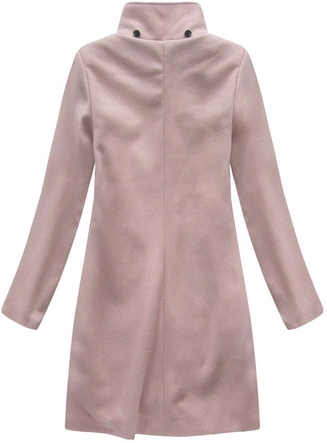 PŁASZCZ Z DOMIESZKĄ WEŁNY I KAPTUREM RÓŻOWY (6801)