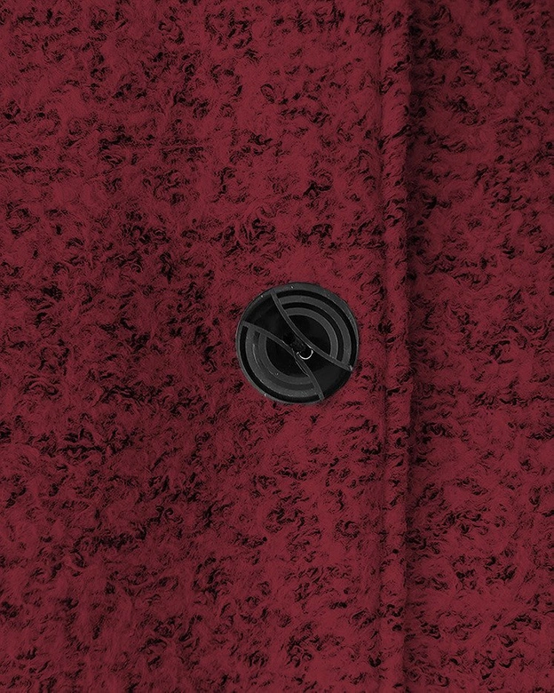 KRÓTKI PŁASZCZ ZIMOWY ZE STÓJKĄ BORDOWY (536/2ART)