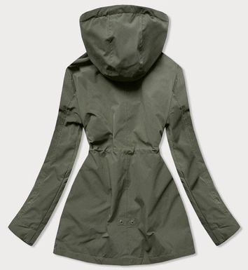 Kurtka damska typu parka 2w1 khaki-beż (bh2015)