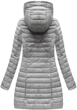 DWUSTRONNA KURTKA Z KAPTUREM SZARA (B7106)