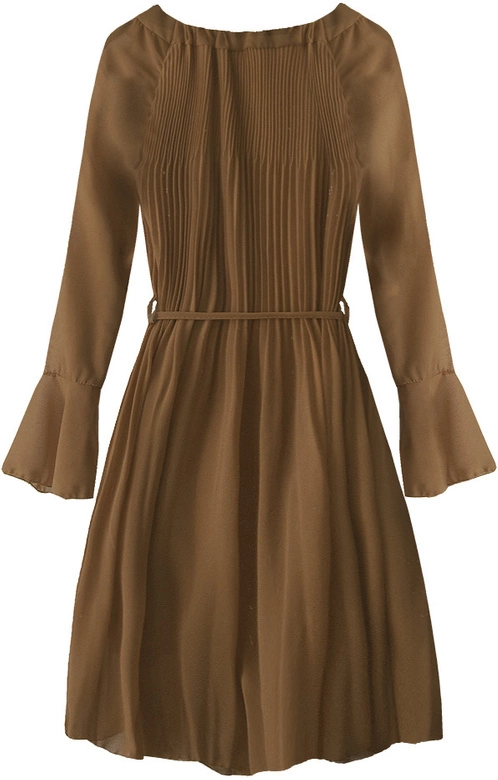 PLISOWANA SUKIENKA HISZPANKA BRĄZOWA (241ART)