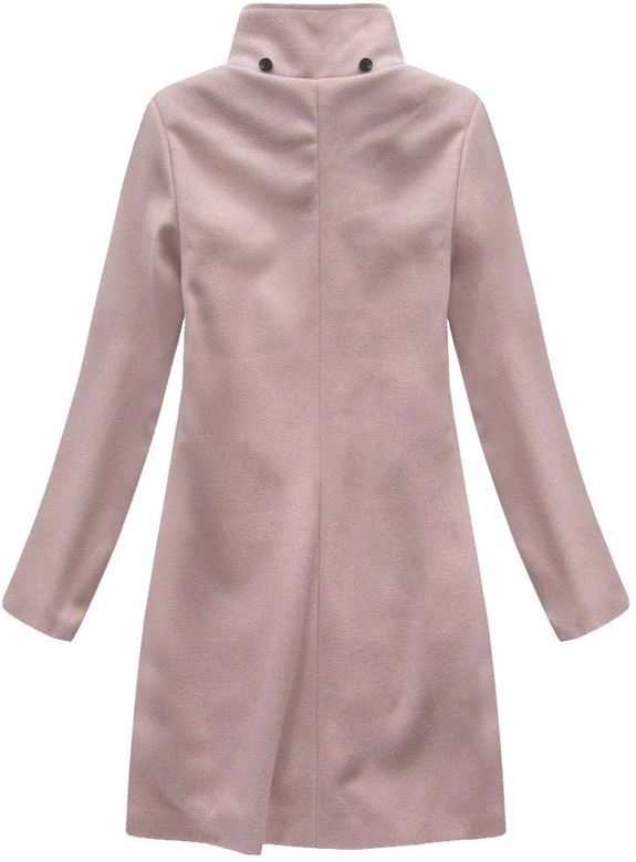 PŁASZCZ Z DOMIESZKĄ WEŁNY I KAPTUREM RÓŻOWY (6801)