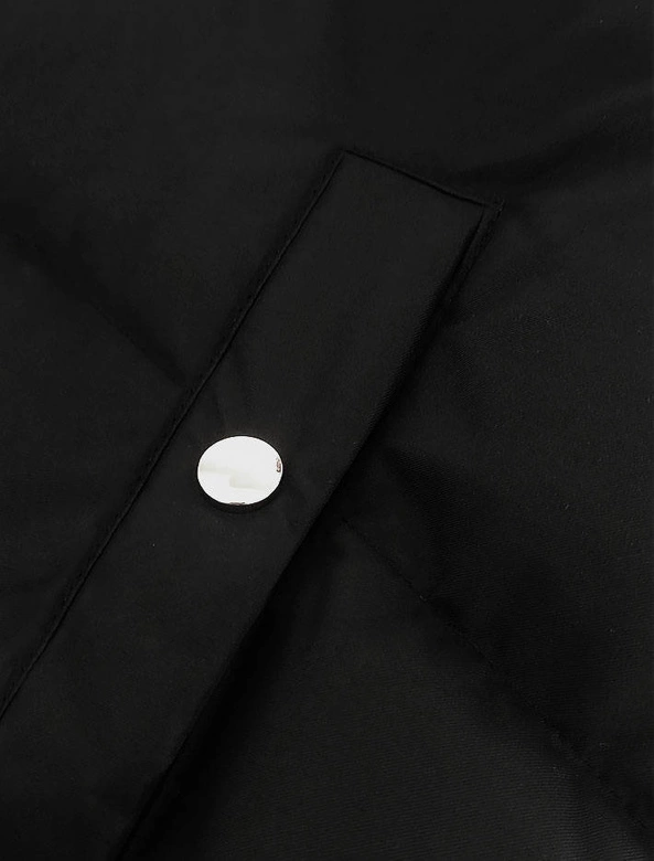 Przejściowa kurtka z pikowanymi rękawami czarna (5M3113-392)