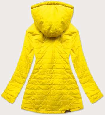 Dwustronna kurtka damska khaki-żołta (can-620big)