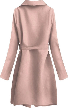 MINIMALISTYCZNY PŁASZCZYK PUDROWY RÓŻ (552ART)