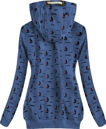 CIEPŁA BLUZA Z KAPTUREM NIEBIESKA (1912)