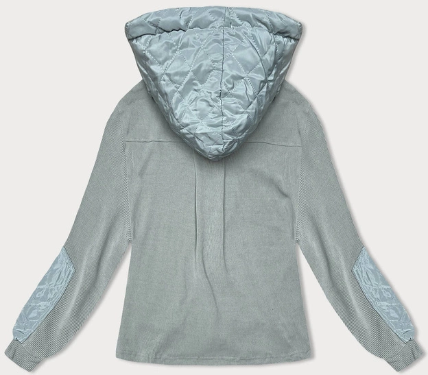 Bluza w prążki damska miętowa (AMG-311)