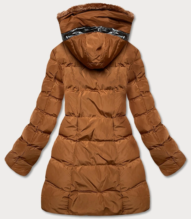 WODOODPORNA ZIMOWA KURTKA DAMSKA KARMELOWA (M-231)