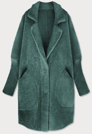 Wełniana narzutka alpaka szmaragdowa (7108)