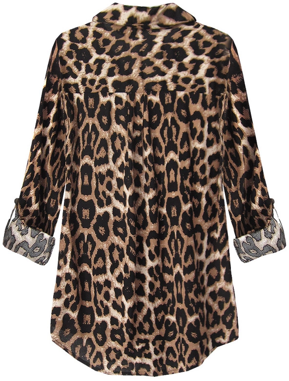 KOSZULA W PANTERKĘ BRĄZOWA (272ART)