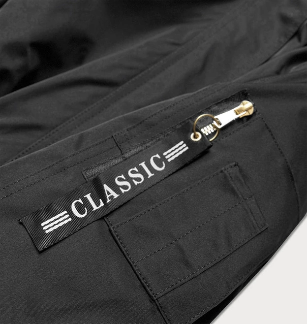 PARKA DAMSKA ZIMOWA Z FUTERKIEM CZARNY-SZARY (B532-1070)