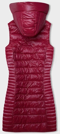 Pikowana kamizelka z kapturem czerwona (16M9113-270)