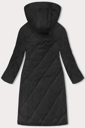 Zimowa długa kurtka damska czarna (5M3168-392)