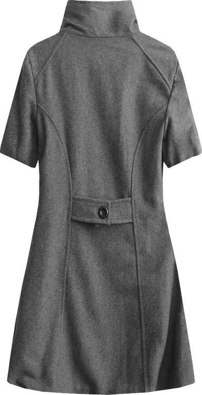 ROZKLOSZOWANY PŁASZCZYK CIEMNOSZARY (1091)