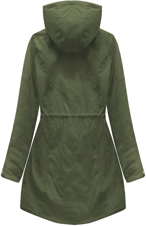 DWUSTRONNA PARKA Z KAPTUREM KHAKI-SZARA (W0232BIG)