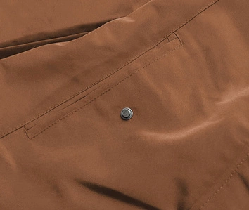 Dwustronna kurtka damska zimowa karmel-granat (2M-21508)