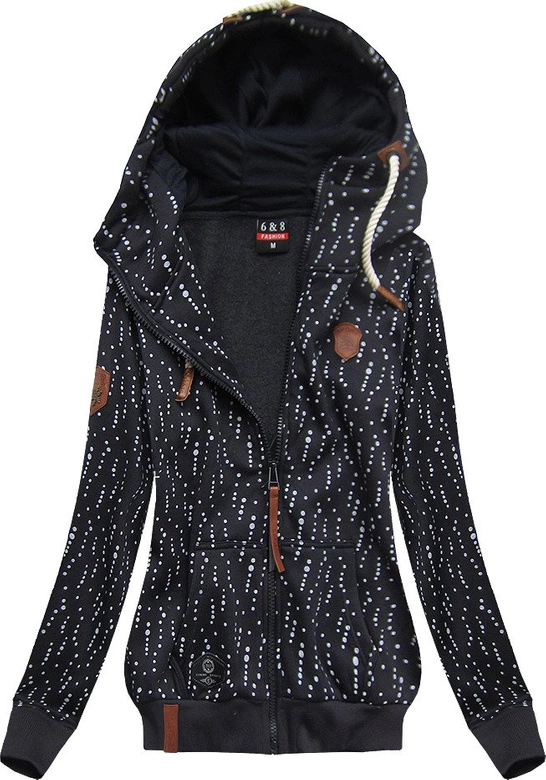 BLUZA W NIEREGULARNE KROPKI GRANATOWA (1915)