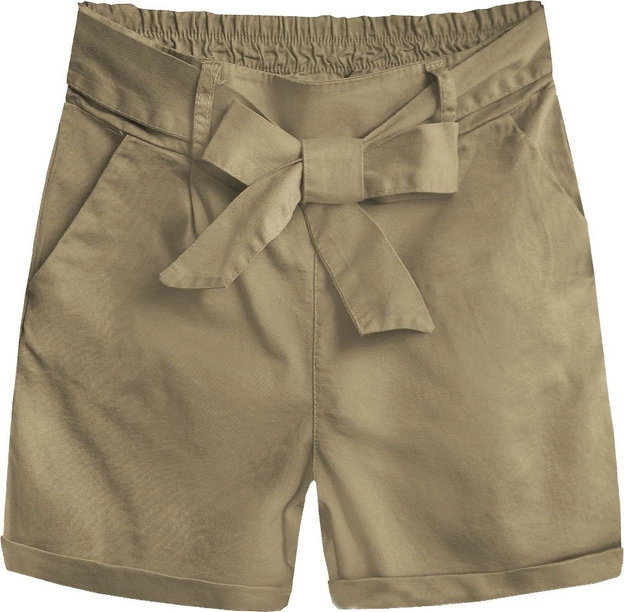 SZORTY Z WYSOKIM STANEM BEŻOWE (386ART)